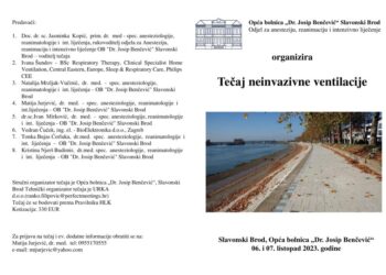 Non-invasive mechanical ventilation course Slavonski Brod 2023